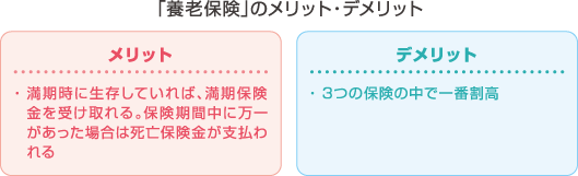 「養老保険」のメリット・デメリット